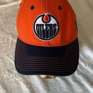 Adidas Orange and Black Edmonton Oilers NHL Hat